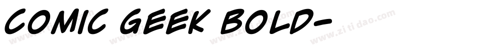 Comic Geek Bold字体转换